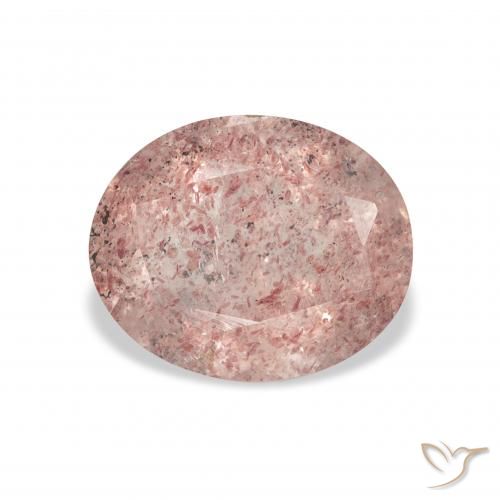 3.21ct Natural Rosa Jacarandá Claro Quartzo Morango, oval, Transparente