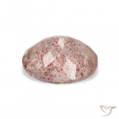 Quartzo Morango Rosa Jacarandá Claro Natural 3.21ct, oval, Transparente