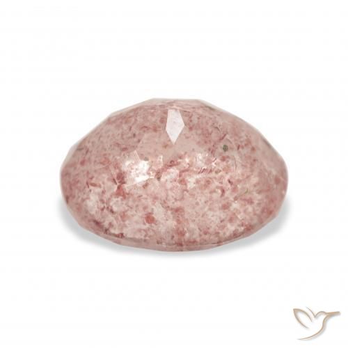 Quartzo Morango Laranja Rosa Natural 3.65ct, oval, Transparente