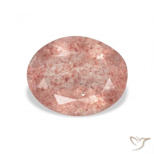 2.94ct Natural Rosa Alaranjado Quartzo Morango, oval, Transparente