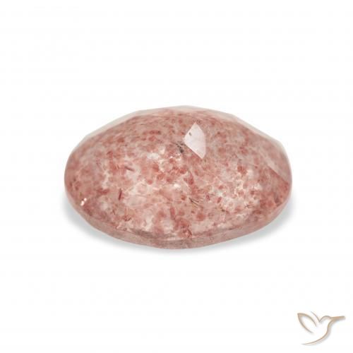 Quartzo Morango Rosa Alaranjado Natural 2.94ct, oval, Transparente