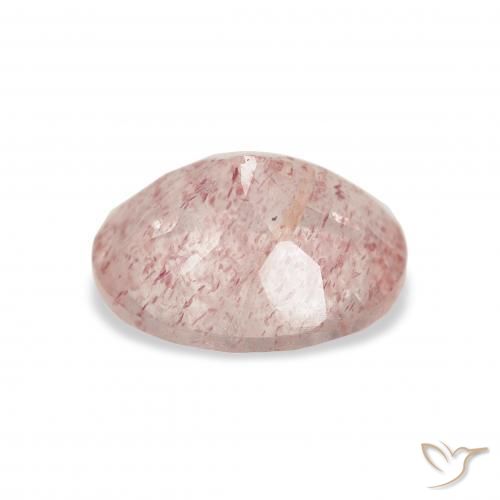Quartzo Morango Luz rosa Natural 3.40ct, oval, Transparente