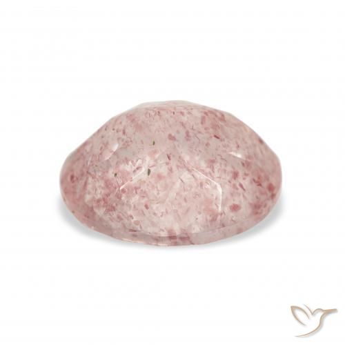 Quartzo Morango Luz rosa Natural 3.42ct, oval, Transparente
