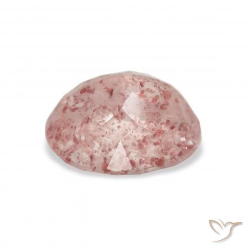 Quartzo Morango rosa médio Natural 3.64ct, oval, Transparente