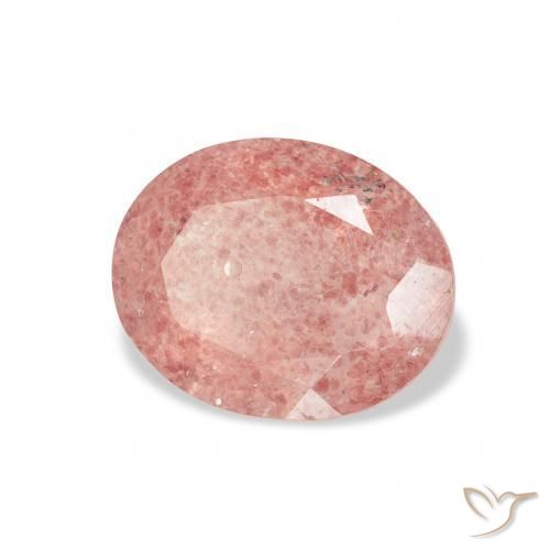 Quartzo Morango Framboesa Rosa Natural 3.08ct, oval, Transparente