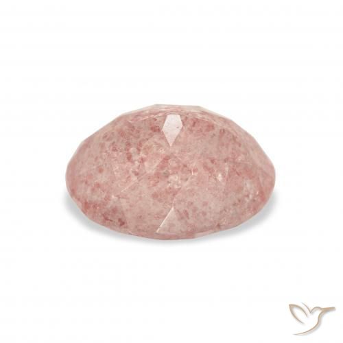 Quartzo Morango Luz rosa Natural 3.09ct, oval, Transparente