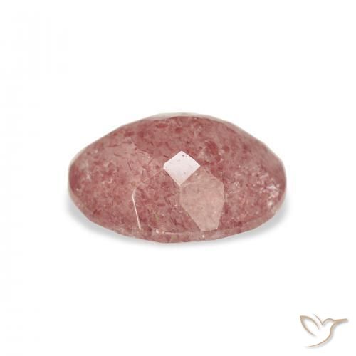 Quartzo Morango rosa médio Natural 2.95ct, oval, Transparente