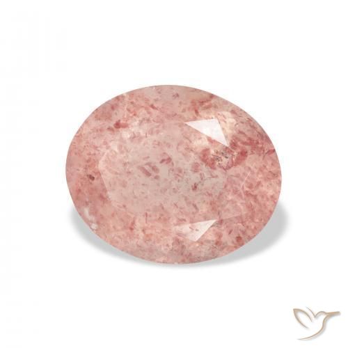 Quartzo Morango Medium Light-Pink Natural 3.68ct, oval, Transparente