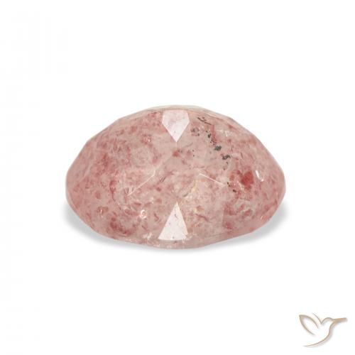 Quartzo Morango Medium Light-Pink Natural 3.68ct, oval, Transparente