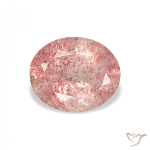 2.98ct Natural Rosa Claro Rosa Quartzo Morango, oval, Transparente
