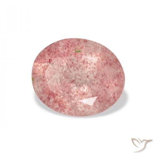 Quartzo Morango Rosa Claro Rosa Natural 2.98ct, oval, Transparente