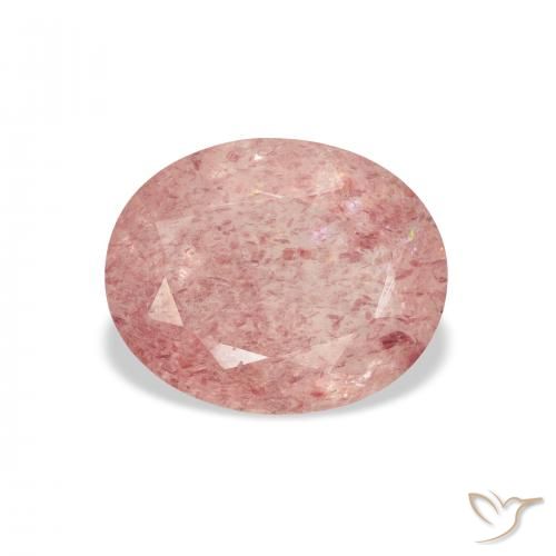 2.90ct Natural Rosa Claro Rosa Quartzo Morango, oval, Transparente