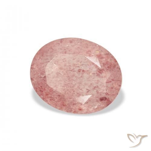 Quartzo Morango Rosa Claro Rosa Natural 2.90ct, oval, Transparente