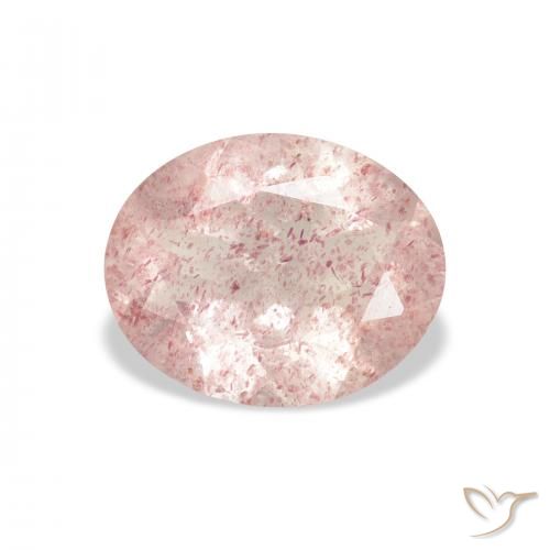 2.74ct Natural Laranja Rosa Quartzo Morango, oval, Transparente