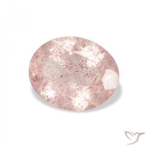 Quartzo Morango Laranja Rosa Natural 2.74ct, oval, Transparente