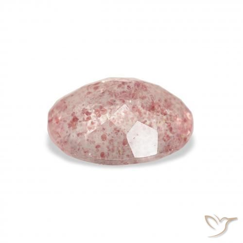 Quartzo Morango rosa médio Natural 2.96ct, oval, Transparente