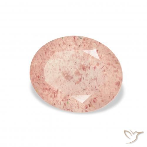 Quartzo Morango Luz rosa Natural 3.09ct, oval, Transparente