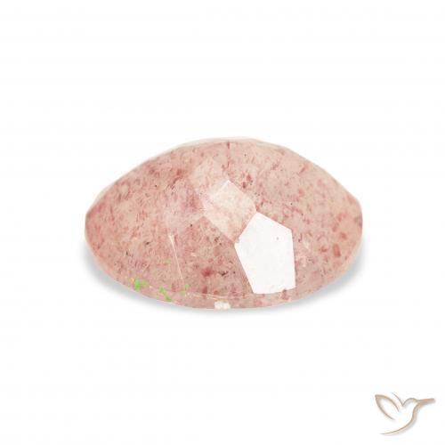 Quartzo Morango Luz rosa Natural 3.09ct, oval, Transparente