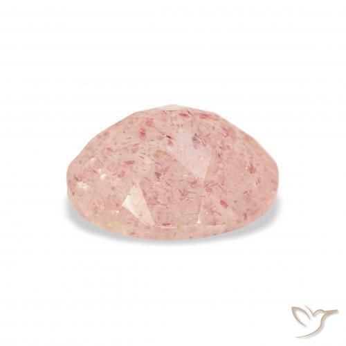 Quartzo Morango Luz rosa Natural 3.17ct, oval, Transparente