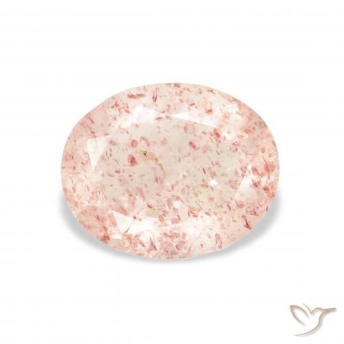 2.91ct Natural Luz rosa Quartzo Morango, oval, Transparente