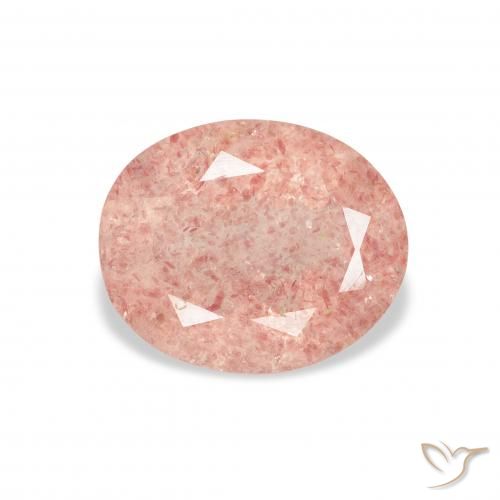 2.94ct Natural Luz rosa Quartzo Morango, oval, Transparente
