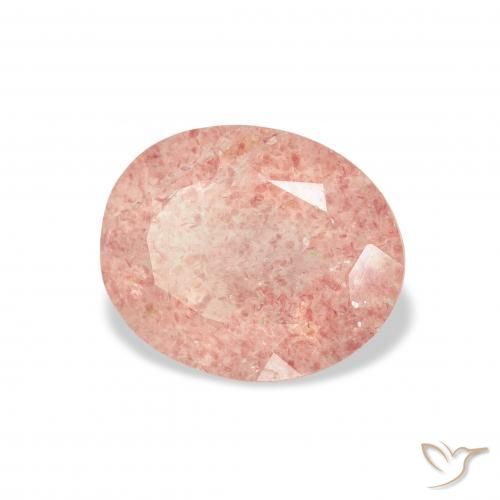 Quartzo Morango Luz rosa Natural 2.94ct, oval, Transparente