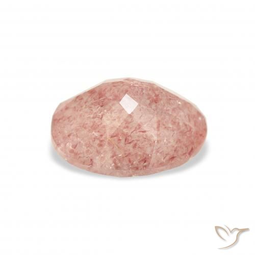Quartzo Morango Luz rosa Natural 2.94ct, oval, Transparente
