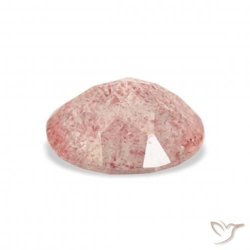 Quartzo Morango Luz rosa Natural 3.16ct, oval, Transparente
