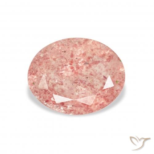 2.82ct Natural Laranja Rosa Quartzo Morango, oval, Transparente