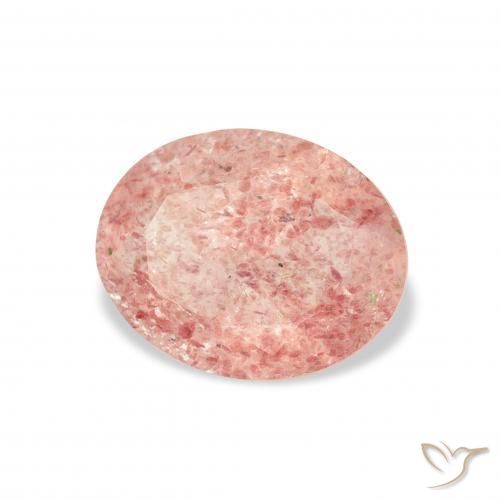 Quartzo Morango Laranja Rosa Natural 2.82ct, oval, Transparente