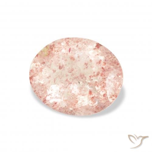 Quartzo Morango Luz rosa Natural 2.85ct, oval, Transparente