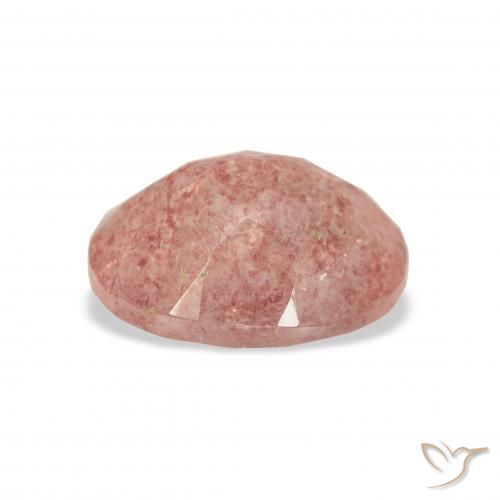 Quartzo Morango Luz rosa Natural 3.41ct, oval, Transparente