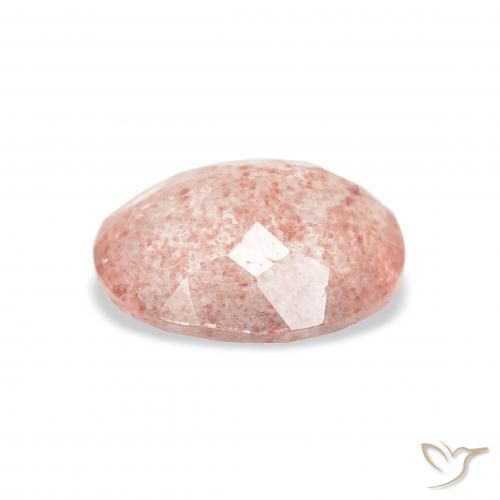 Quartzo Morango Rosa Flamingo Natural 2.90ct, oval, Transparente