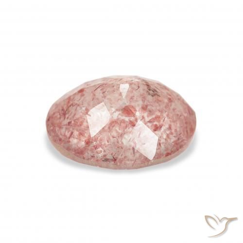 Quartzo Morango Medium Light-Pink Natural 3.02ct, oval, Transparente
