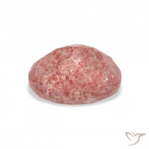 Quartzo Morango Framboesa Rosa Natural 3.48ct, oval, Transparente