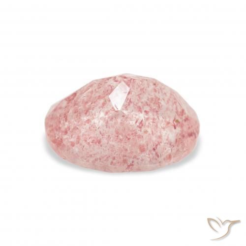 Quartzo Morango Luz rosa Natural 3.51ct, oval, Transparente