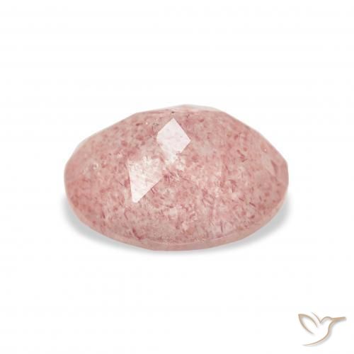 Quartzo Morango Medium Light-Pink Natural 3.41ct, oval, Transparente