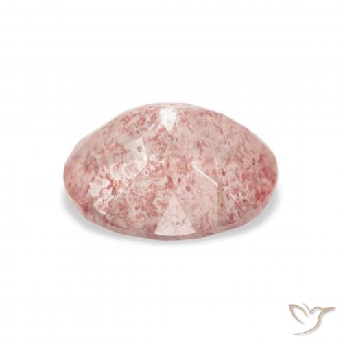 Quartzo Morango Luz rosa Natural 3.30ct, oval, Transparente