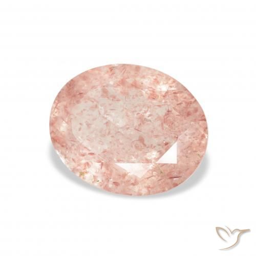 Quartzo Morango Luz rosa Natural 2.72ct, oval, Transparente