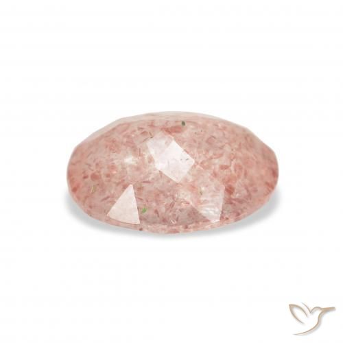 Quartzo Morango Luz rosa Natural 2.72ct, oval, Transparente