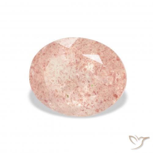 Quartzo Morango Luz rosa Natural 3.56ct, oval, Transparente