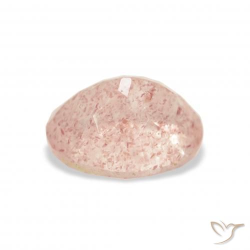 Quartzo Morango Luz rosa Natural 3.56ct, oval, Transparente