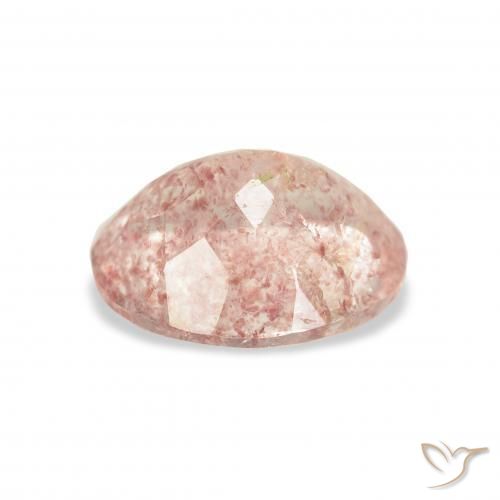 Quartzo Morango Luz rosa Natural 3.22ct, oval, Transparente