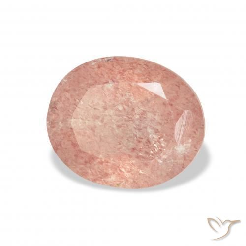 Quartzo Morango Luz rosa Natural 3.90ct, oval, Transparente