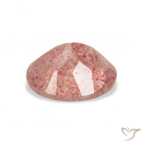 Quartzo Morango rosa médio Natural 3.33ct, oval, Transparente