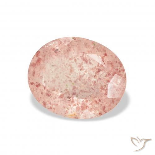 Quartzo Morango Luz rosa Natural 3.70ct, oval, Transparente