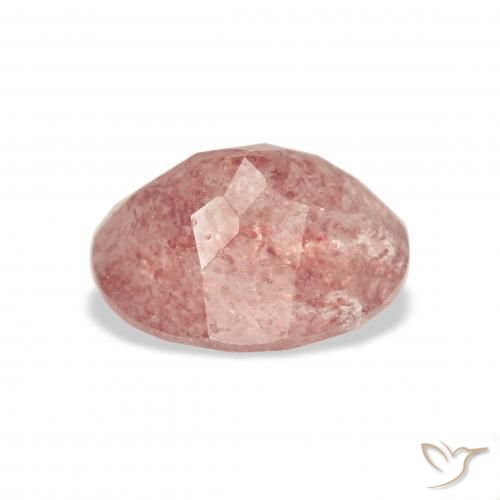 Quartzo Morango rosa médio Natural 3.48ct, oval, Transparente