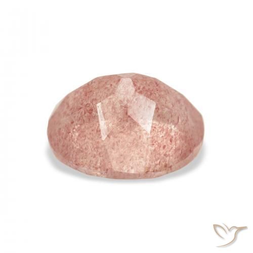 Quartzo Morango Framboesa Rosa Natural 3.76ct, oval, Transparente