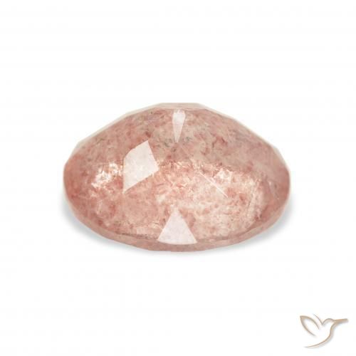 Quartzo Morango Luz rosa Natural 3.38ct, oval, Transparente