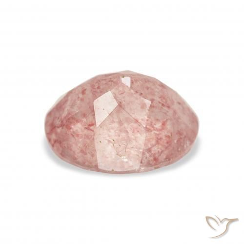 Quartzo Morango Luz rosa Natural 3.48ct, oval, Transparente